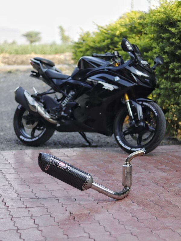 FULL SYSTEM R77 PRO EXHAUST FOR TVS RR310,BMW G310RR BS4,BS6