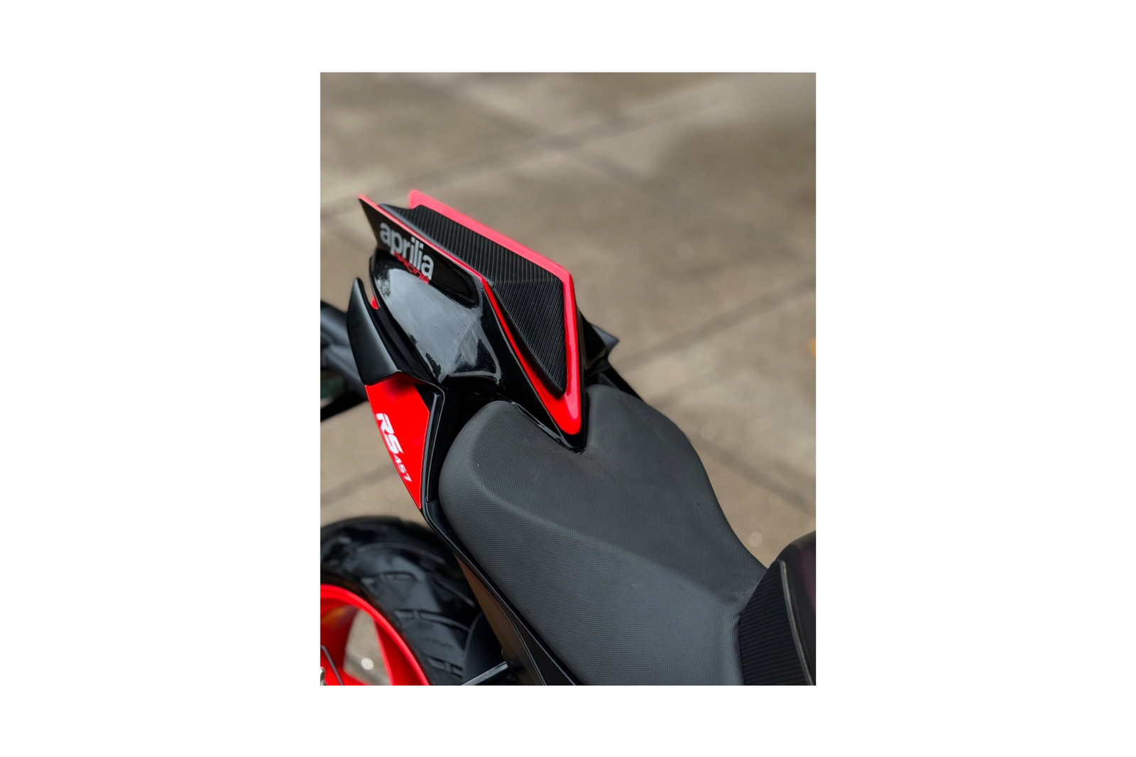 Piano Black with Red Strips Seat Cowl (feature image)